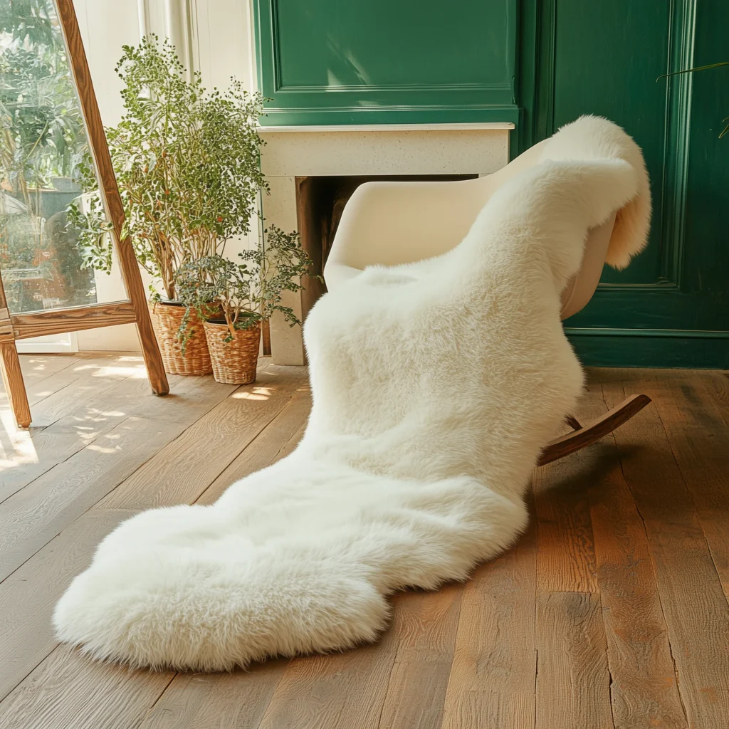 Double sheepskin rug